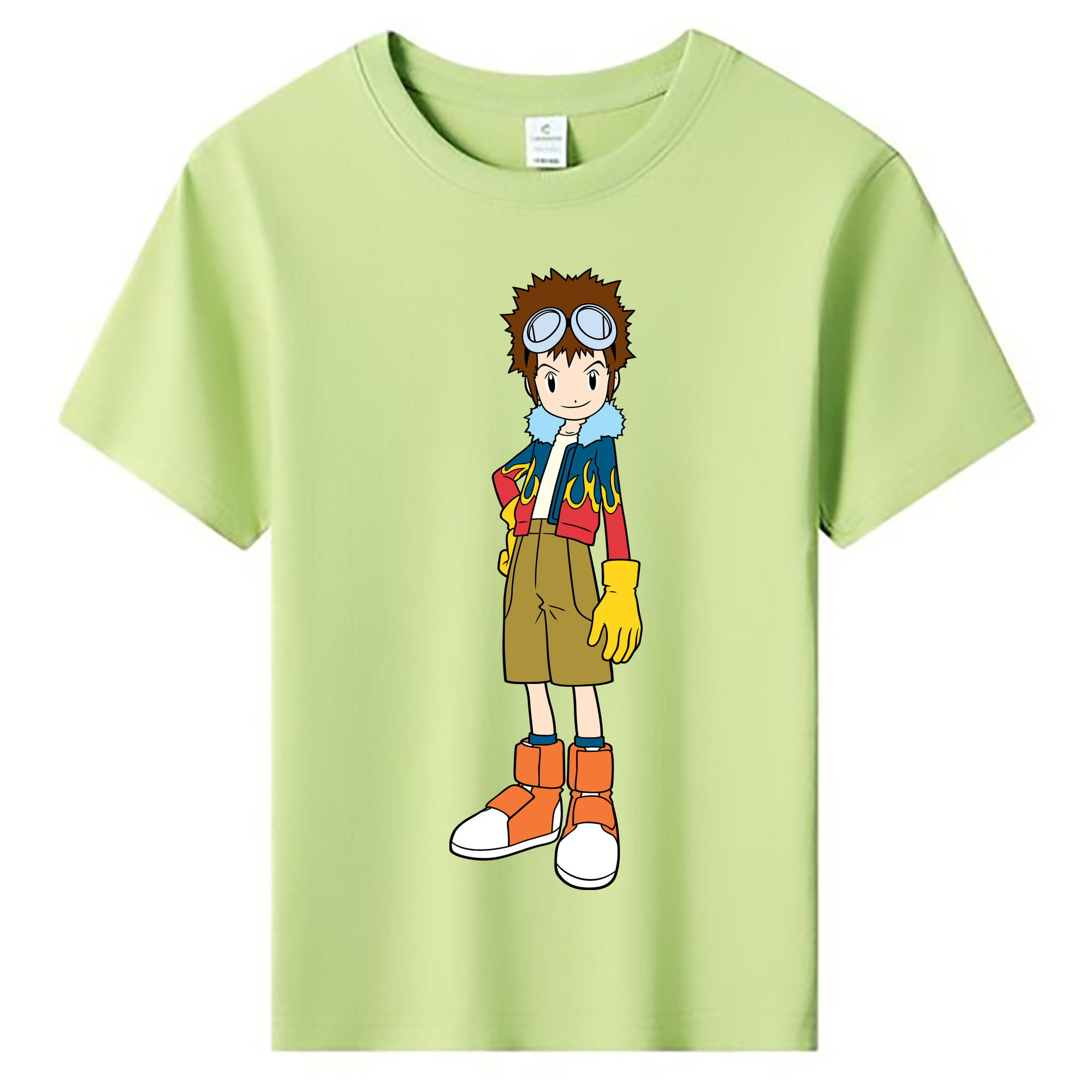 （画像用） Digimon デジタルモンスター/デジモン 綿100％キッズTシャツ（フロントプリント）